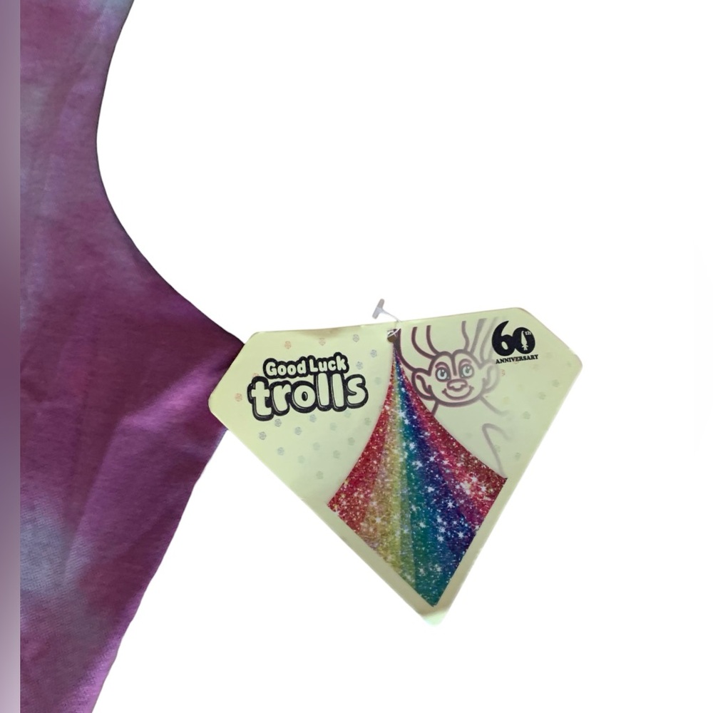 NWT Good Luck Trolls Woman’s Colorful Tie-Dye Tank Top 60 Year Anniversary Med. - Picture 6 of 8